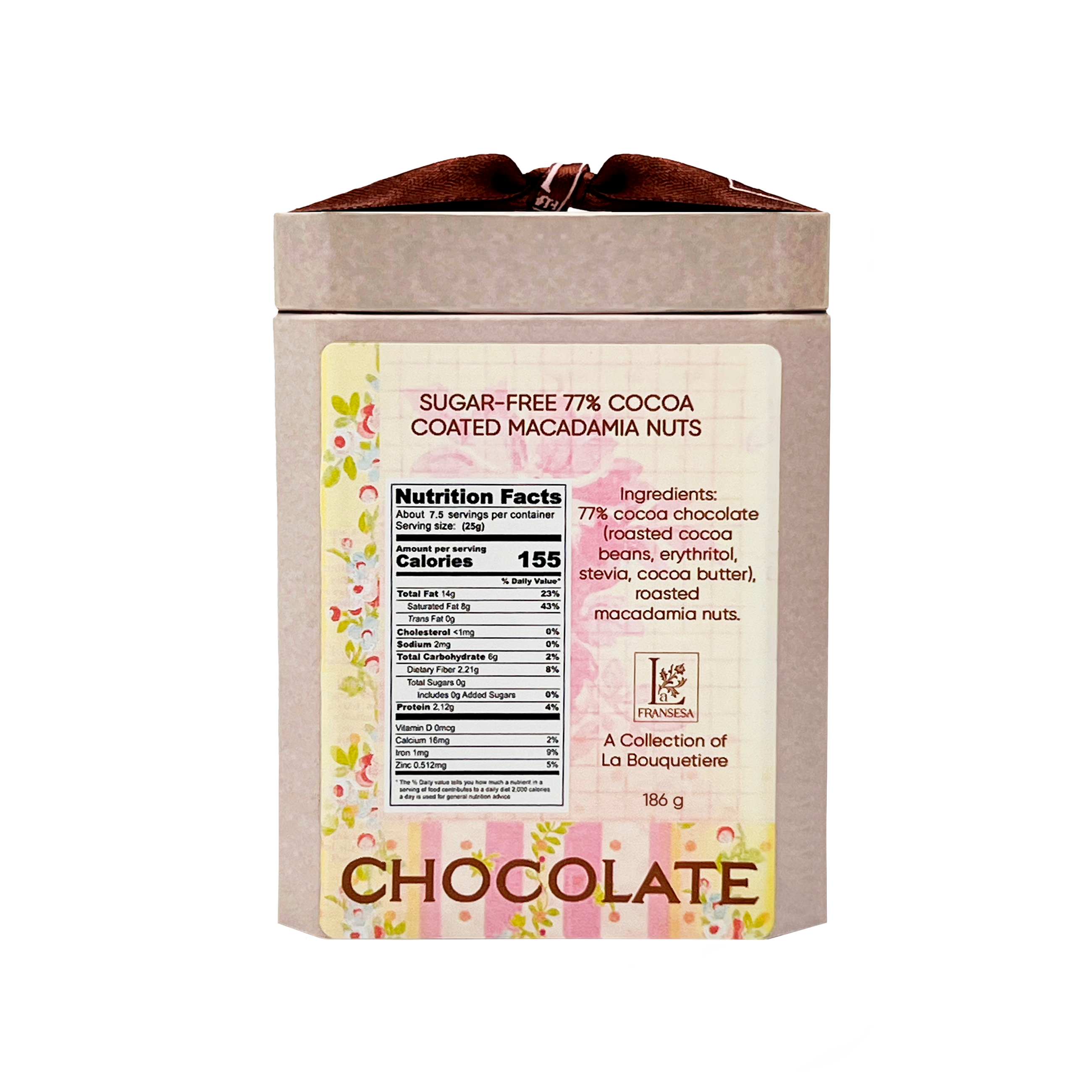 LA FRANSESA Bean-to-Bar Chocolate — Quindío, Colombia. Macadamias - Enrobed in 77% Cacao