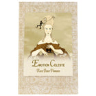 Emotion Celeste Rice Body Powder Refill 8oz. packaging design featuring vintage illustration.