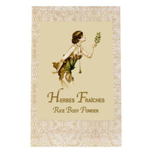 Herbes Fraiches Rice Body Powder Refill 8oz., natural ingredients, luxurious hydration.