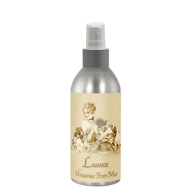 Lavande Hydrating Mist 8oz bottle with natural ingredients for face and body hydration.