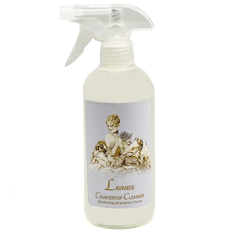 Lavande Counter Top Cleanser 19oz. bottle with natural plant extracts and essential oils.