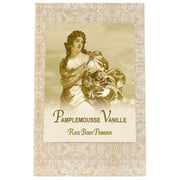 Pamplemousse Vanille Rice Body Powder Refill 8oz with a vintage-style illustration on packaging.