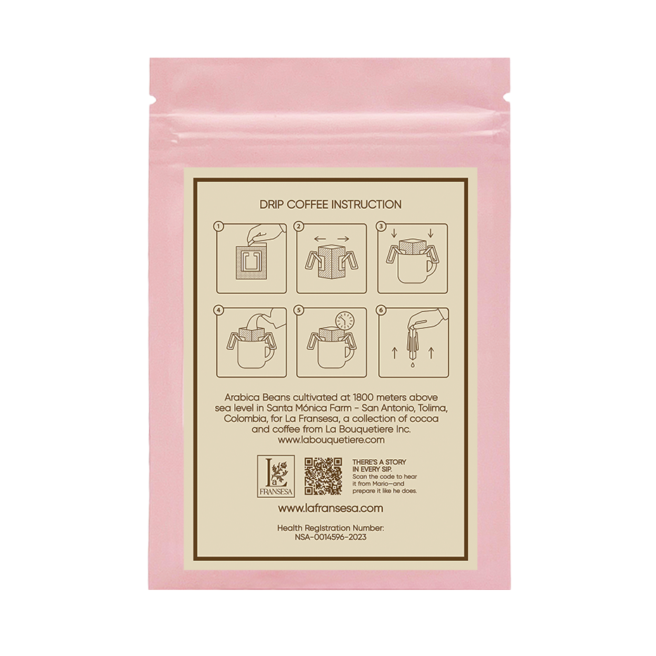 Single-Cup Pre-Filled Colombian Specialty Pour Over Coffee Bags – Pintage, 6 Bags, 10g Each, 100% Arabica, Medium Roast