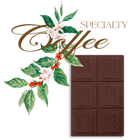 Chocolate with Specialty Coffee - Bean to bar. Craft Chocolate. 70% cocoa