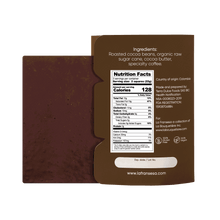 Chocolate with Specialty Coffee - Bean to bar. Craft Chocolate. 70% cocoa