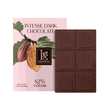 Intense Dark Chocolate - Bean to bar. Craft Chocolate. 82% cocoa