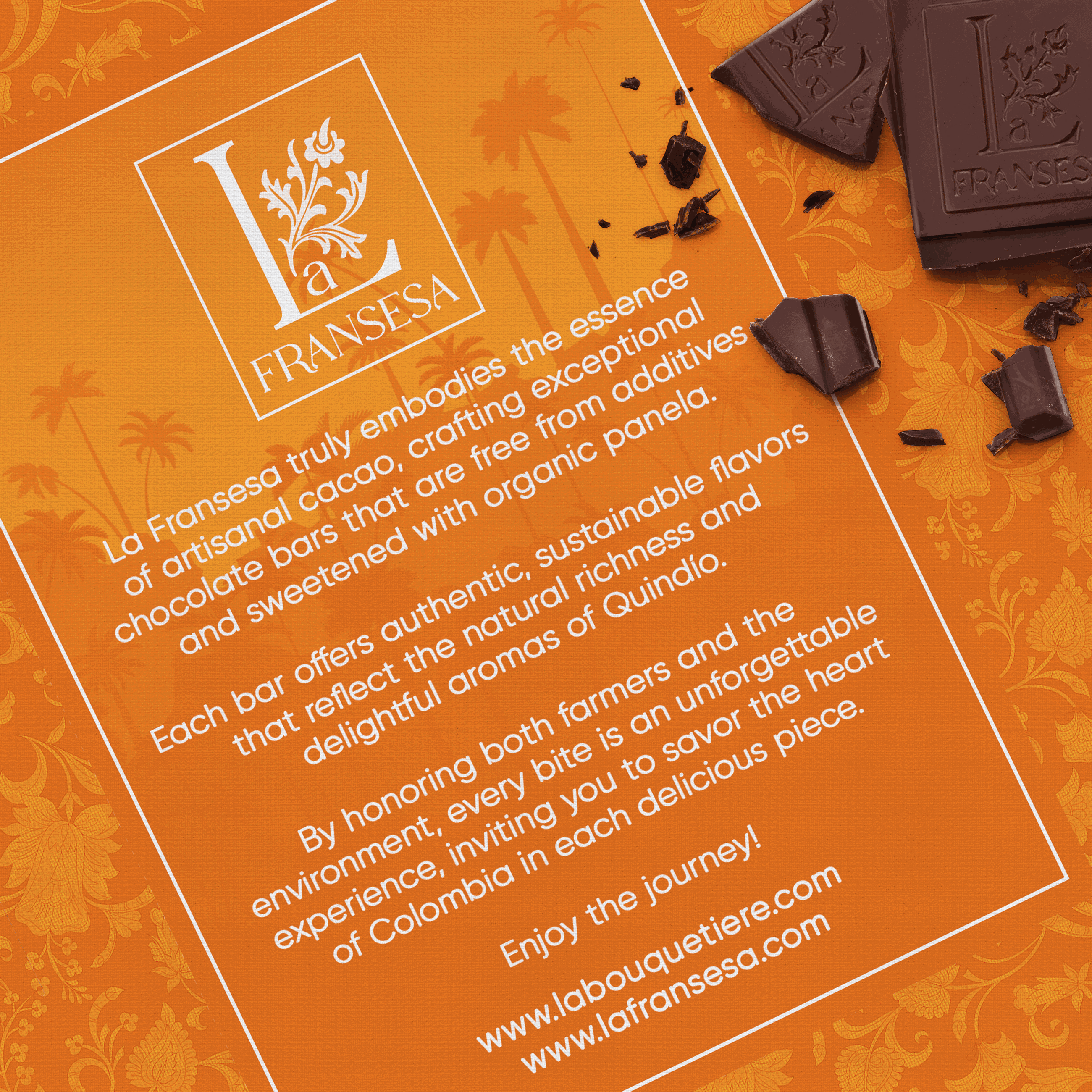 Orange - Bean to bar. Craft Chocolate. 70% cocoa