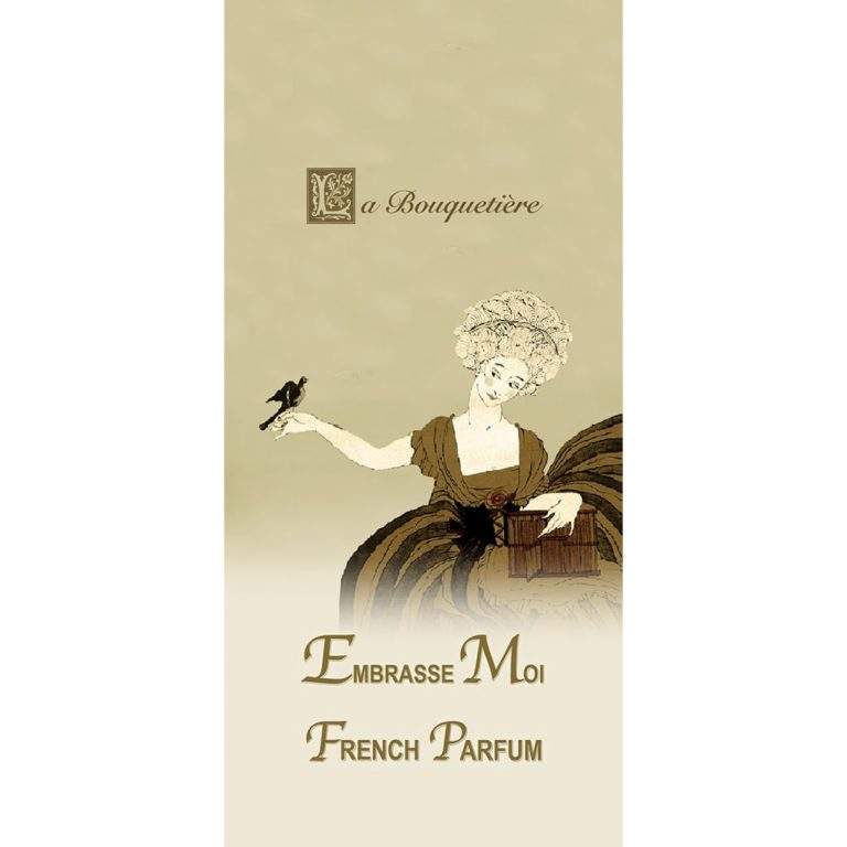 Embrasse Moi Scented Card featuring elegant vintage design by La Bouquetiere.