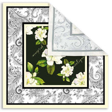 Gardenia Scarf - Floral Silk Blend Scarf with Hand-Rolled Edges... 