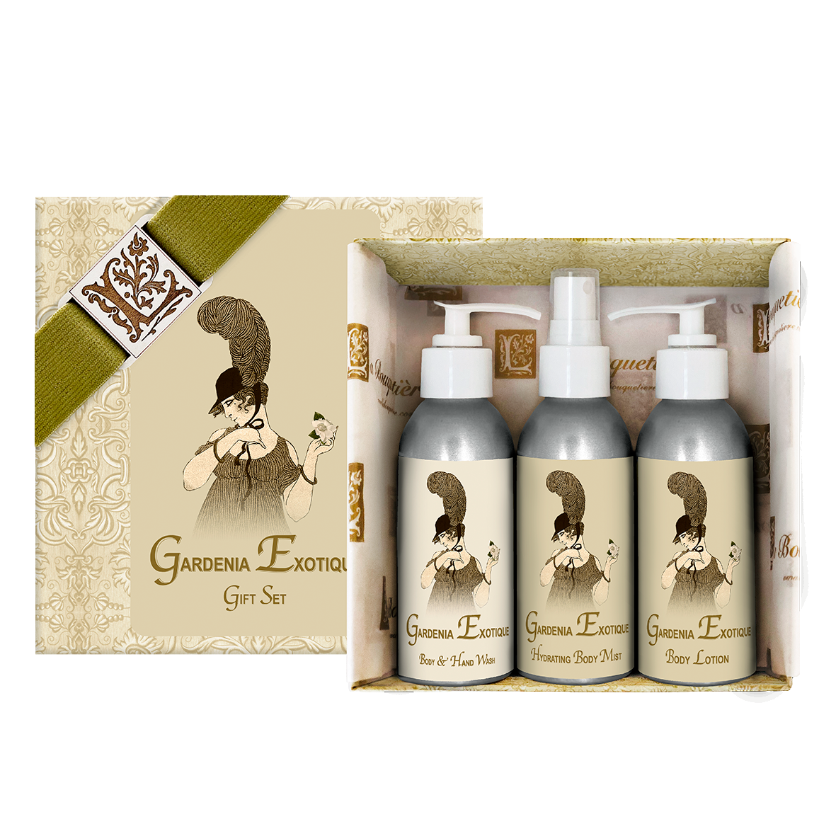 Gardenia Exotique Gift Set 4oz. ea.