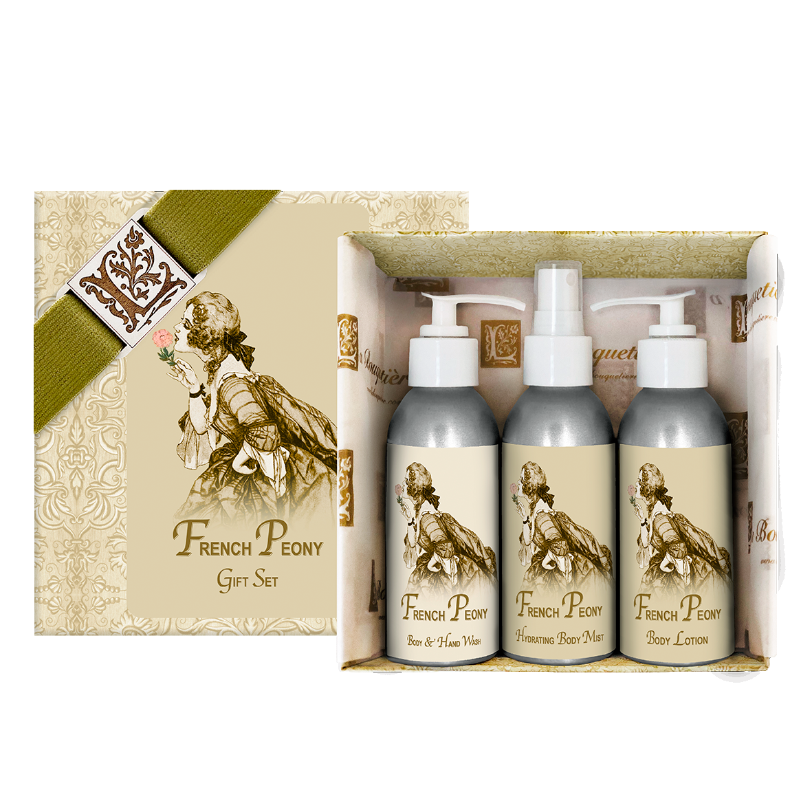 French Peony Gift Set 4oz. ea.