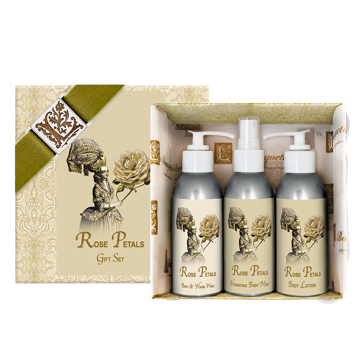 Rose Petals Gift Set 4oz. ea.