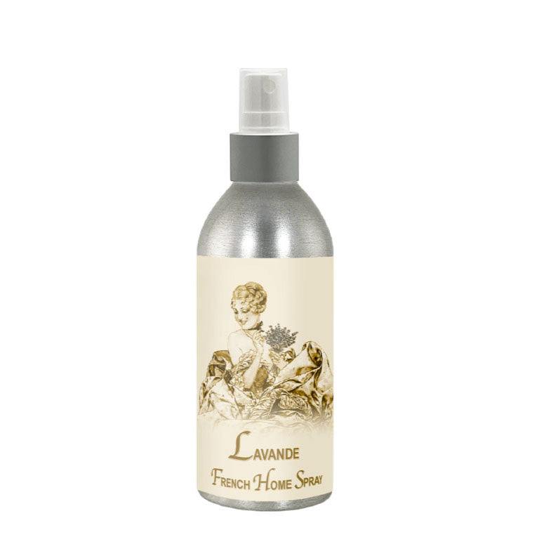 Lavande French Home Spray 8oz bottle with elegant design, creating a fresh, sensual ambiance.