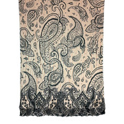 Vintage Silk Blend Pleated Scarf – 64" x 20"