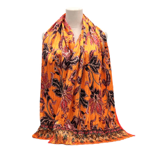 Sunset Bloom Pleated Scarf
