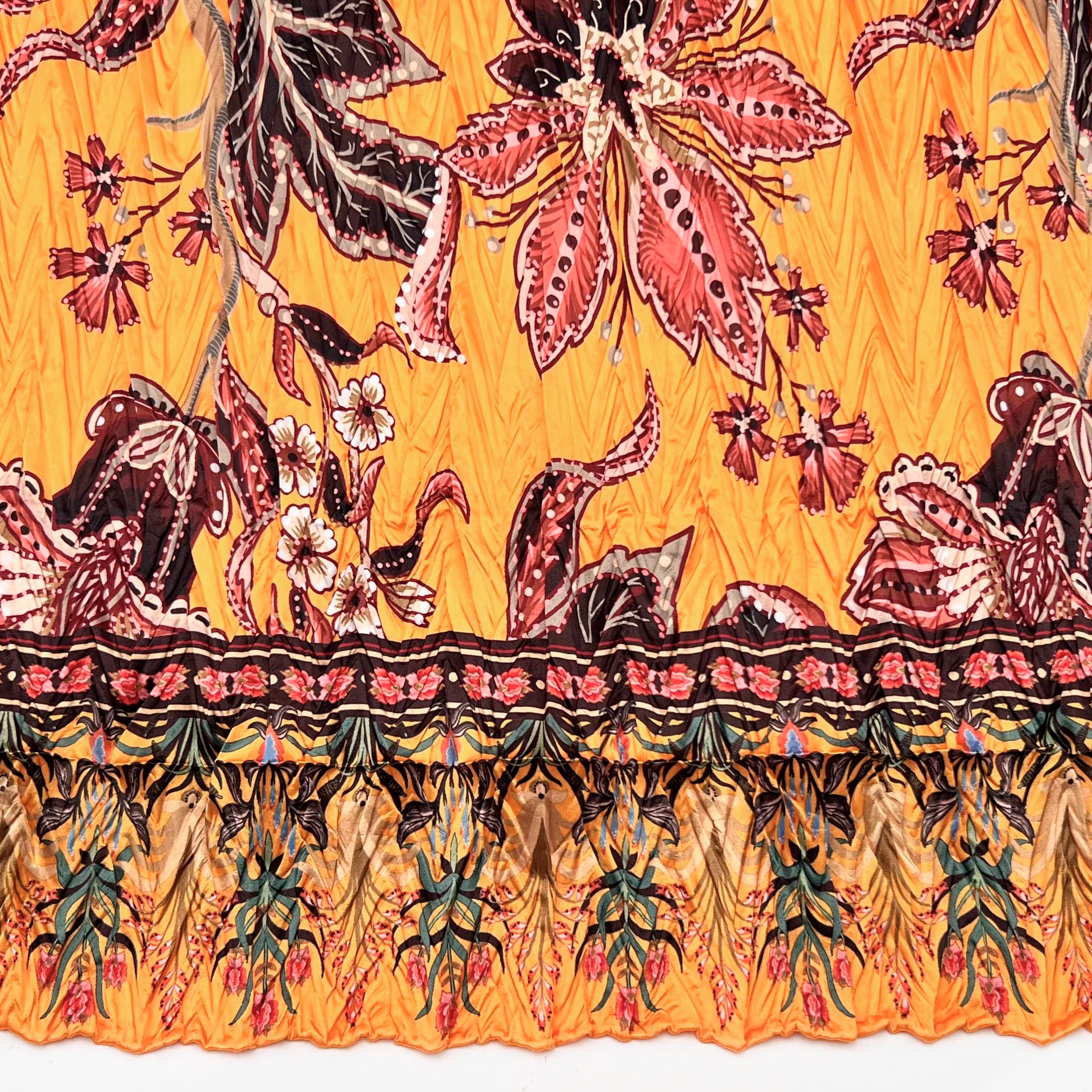 Sunset Bloom Pleated Scarf