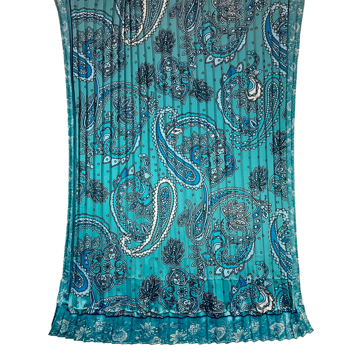 Marina Blue Blend Pleated Scarf – 64" x 20"