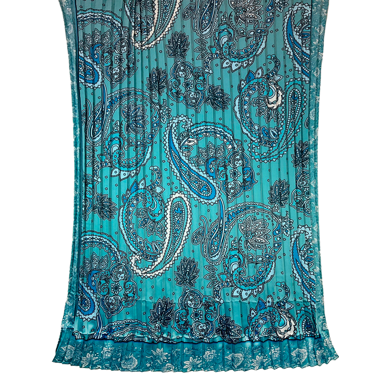 Marina Blue Blend Pleated Scarf – 64" x 20"