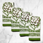 Denim Green Cotton Napkins / Placemats – 100% Colombian Cotton, Hand Block Printed