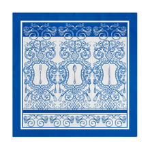 Denim White Cotton Napkins / Placemats – 100% Colombian Cotton, Hand Block Printed