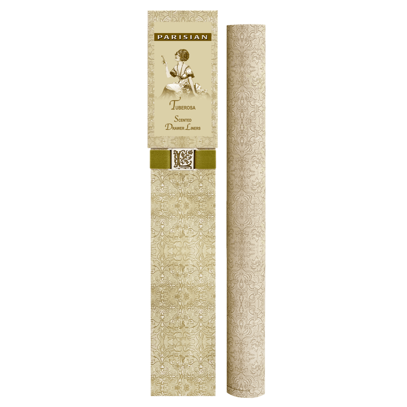 Tuberosa Scented Drawer Liners | Elegant French Fragrance for Shelves.